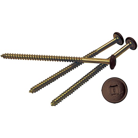 Ekena Millwork 3 Lifetime Vinyl Painted Screws, Federal Brown, PK12 LVPS0012FB